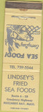 Matchbook Cover - Lindsey's Fried Seafood Buzzards Bay MA WEAR