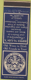 Matchbook Cover - Hopper McGaw Co Baltimore MD wine liquor