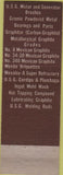 Matchbook Cover - United States Graphite Saginaw MI
