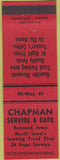 Matchbook Cover - Chapman Service Belmont IA truck stop