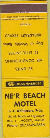 Matchbook Cover - Ne'r Beach Motel Ogunquit ME