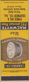 Matchbook Cover - Macwhyte Rope Power Rig Bakersfield CA