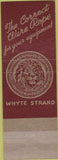 Matchbook Cover - Macwhyte Rope Power Rig Bakersfield CA