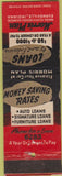Matchbook Cover - Morris Plan Evansville IN