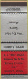 Matchbook Cover - Silver Dollar Bar Ghent MN