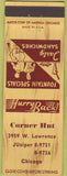 Matchbook Cover - Corner Hut Chicago IL