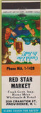 Matchbook Cover - Red Star Market Providence RI hillbilly