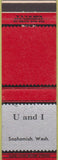 Matchbook Cover - U and I Snohomish WA