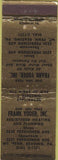 Matchbook Cover - Frank Yoder Plumbing Heating Mount Penn Reading PA