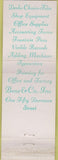 Matchbook Cover - Bene Printers Stationers Providence RI
