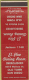 Matchbook Cover - El Pico Dining Room San Diego CA