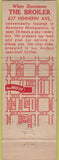Matchbook Cover - The Broiler Minneapolis MN WEAR