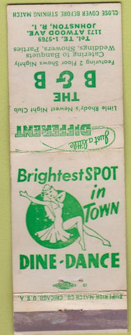 Matchbook Cover - the B and B Johnstown RI girlie WEAR