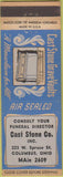 Matchbook Cover - Cast Stone Grave Caults Columbus OH