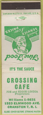 Matchbook Cover - Crossing Cafe Cranston RI