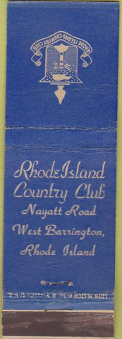 Matchbook Cover - Rhode Island Country Club West Barrington RI WEAR