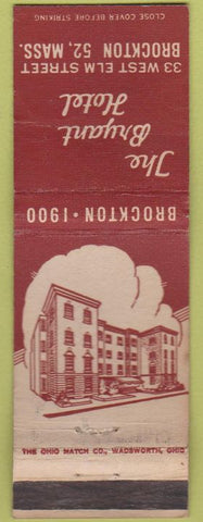 Matchbook Cover - Bryant Hotel Brockton MA WORN