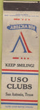 Matchbook Cover - USO Clubs San Antonio TX WWII WEAR