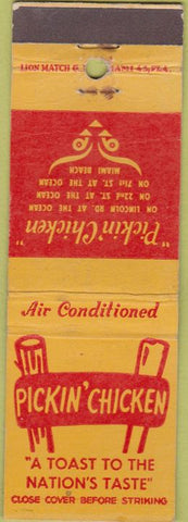 Matchbook Cover - Pickin Chicken fried chicken
