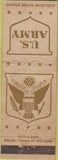 Matchbook Cover - US Army WORN