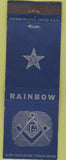Matchbook Cover - Order of Rainbow masonic DeMolay girls