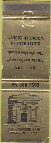 Matchbook Cover - The Washburn Bank IL