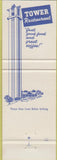 Matchbook Cover - Tower Restaurant Lake Placid FL