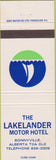 Matchbook Cover - Lakelander Motor Hotel Bonnyville AB