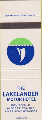 Matchbook Cover - Lakelander Motor Hotel Bonnyville AB