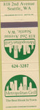 Matchbook Cover - Metropolitan Grill Seattle WA