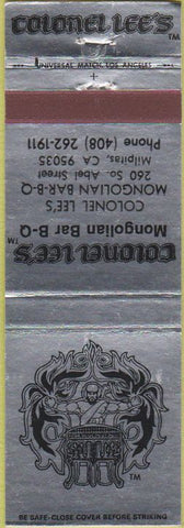 Matchbook Cover - Colonel Lee's Mongolian BBQ Milpitas CA