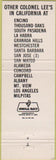Matchbook Cover - Colonel Lee's Mongolian BBQ Milpitas CA