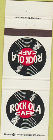 Matchbook Cover - Rock Ola Cafe Greensboro Fayetteville High Point Raleigh NC