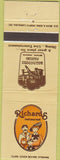 Matchbook Cover - Richard's Restaurant Bryant IN
