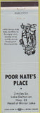 Matchbook Cover - Poor Nate's Place Lake Delton FL