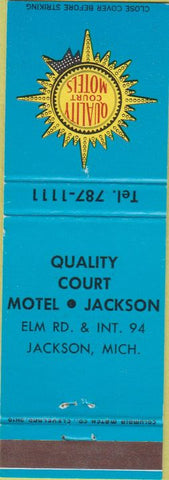 Matchbook Cover - Quality Court Motel Jackson MI