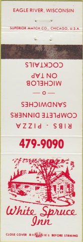 Matchbook Cover - White Spurce Inn Eagle River WI Michelob beer