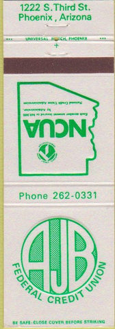 Matchbook Cover - AJ Bayless Credit Union Phoenix AZ