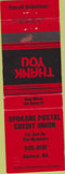 Matchbook Cover - Spokane Postal Credit Union WA red