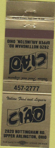 Matchbook Cover - Ciao Upper Arlington OH