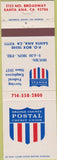 Matchbook Cover - Orange County Postal Credit Union Santa Ana CA