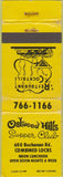 Matchbook Cover - Oakwood Hills Supper Club