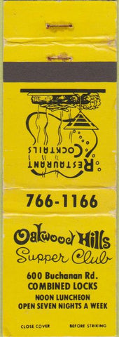 Matchbook Cover - Oakwood Hills Supper Club