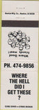 Matchbook Cover - The El Matador Lincoln NE