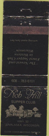 Matchbook Cover - Nob Hill Super Club Onalaska WI WEAR