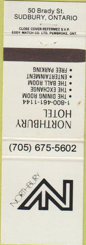 Matchbook Cover - Northbury Sudbury ON