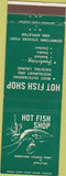 Matchbook Cover - Hot Fish Shop Appleton Stevens Point WI