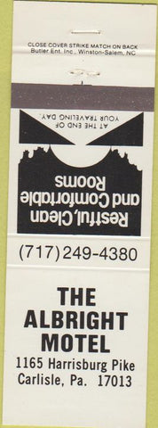 Matchbook Cover - The Albright Motel Carlisle PA