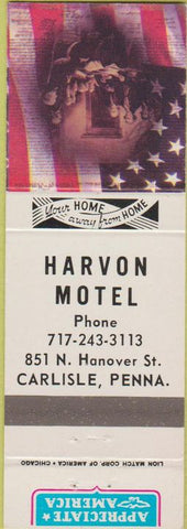 Matchbook Cover - Harvon Motel Carlisle PA