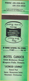 Matchbook Cover - Motel Canuck Niagara Falls ON